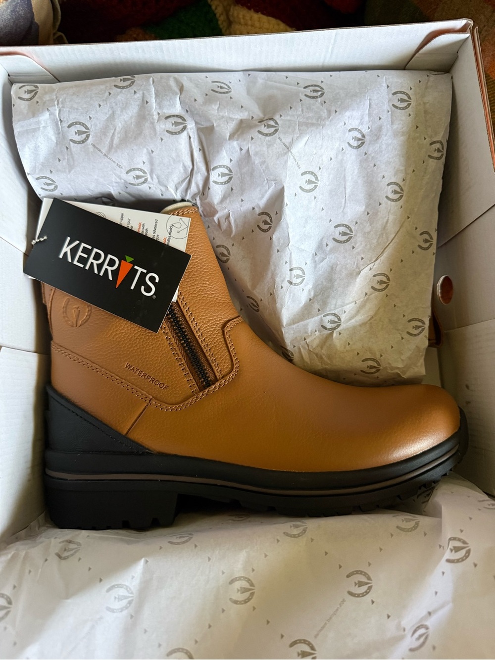 Kerrits Women’s Cashew Woodstock Waterproof Zip Equestrian Boots 7